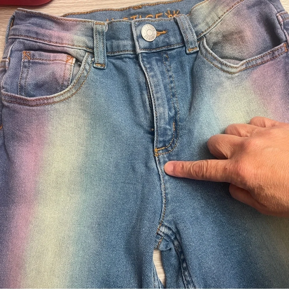 Justice 90’s Ombré Baggy Jeans Straight Leg Denim Girl’s Size 12